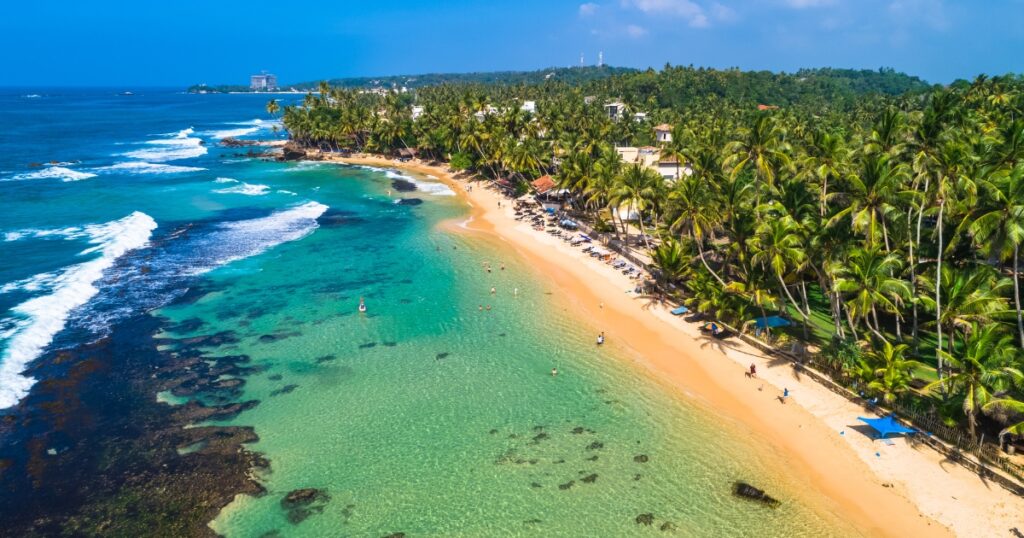 aerial view of beach