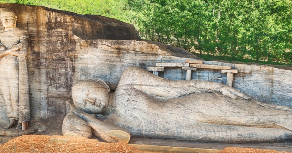 Gal vihara a buddha statue carved by single granite rock