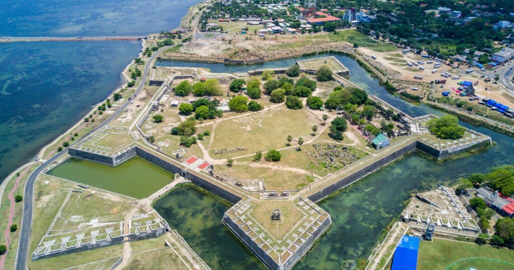 Jaffna fort seen from aerial view