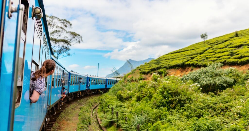 Tourist in Sri lanka Train