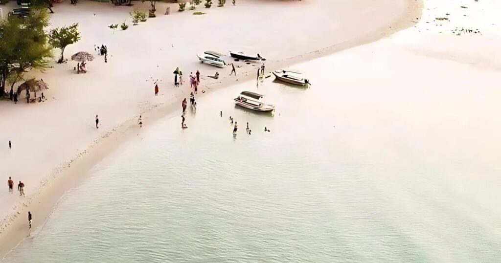 Causian beach aerial view