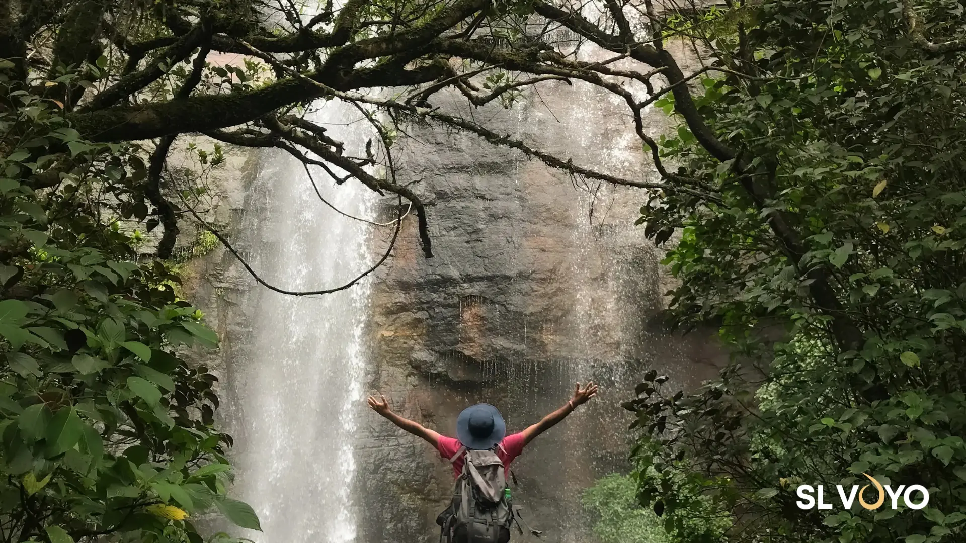 One of the hidden waterfalls in the Kotaganga Waterfalls chain in Knuckles