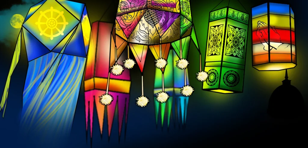 Different Vesak Lanterns