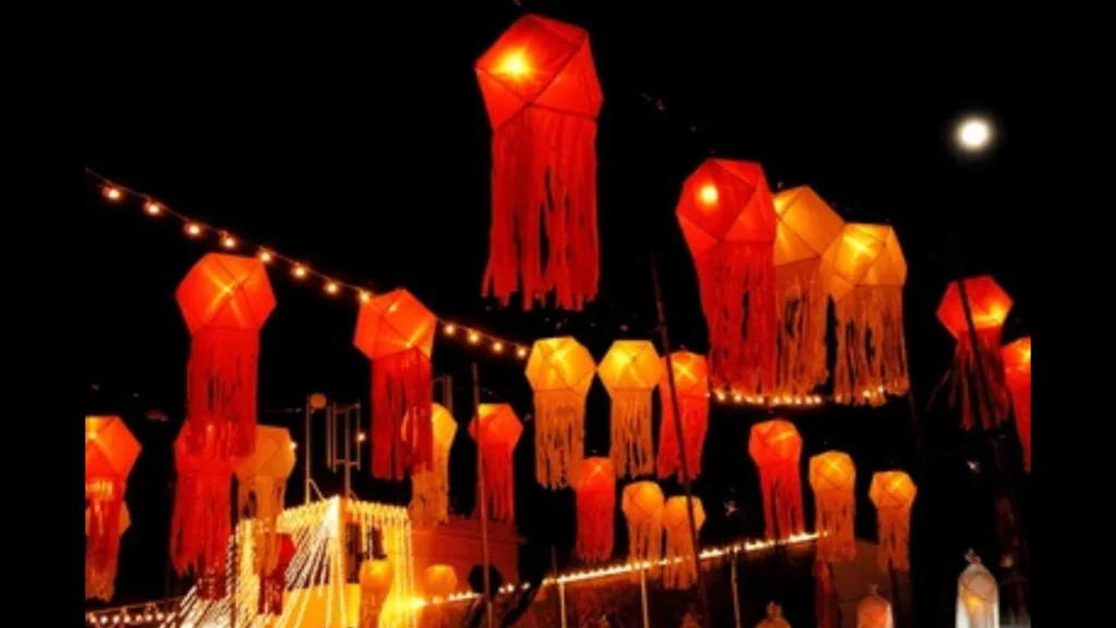 Large colourful Vesak pandal