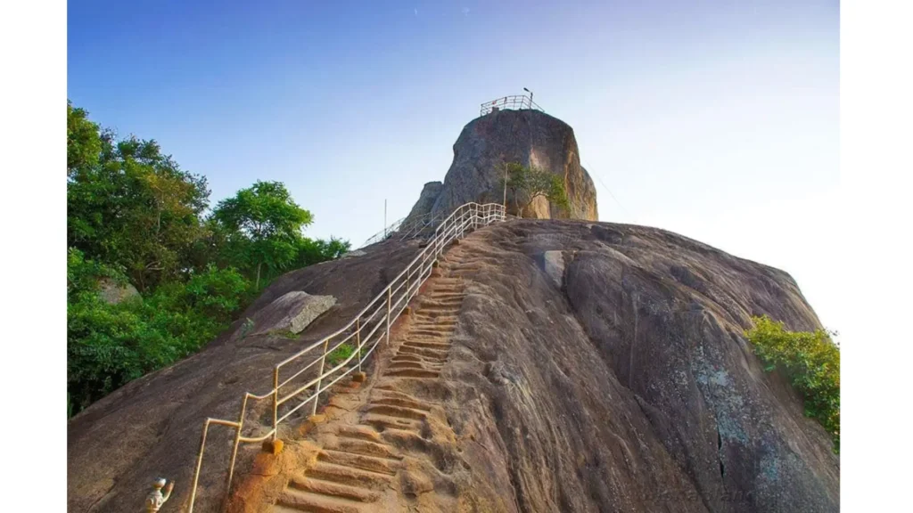 Mihintale pilgrims climbing stairs