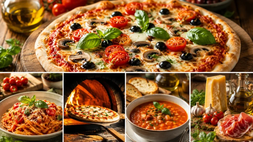 Traditional Italian pizza