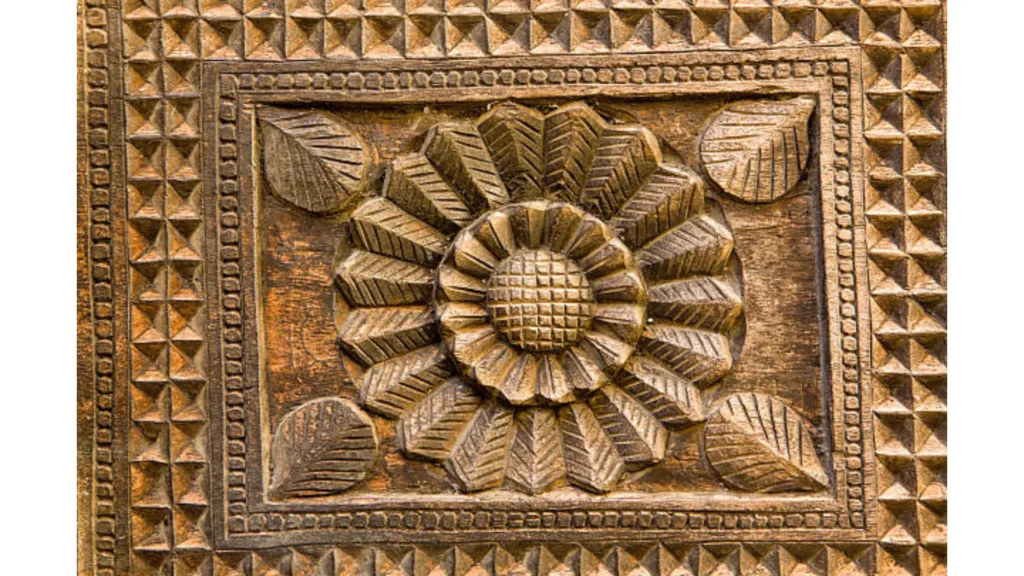 Traditional floral carvings