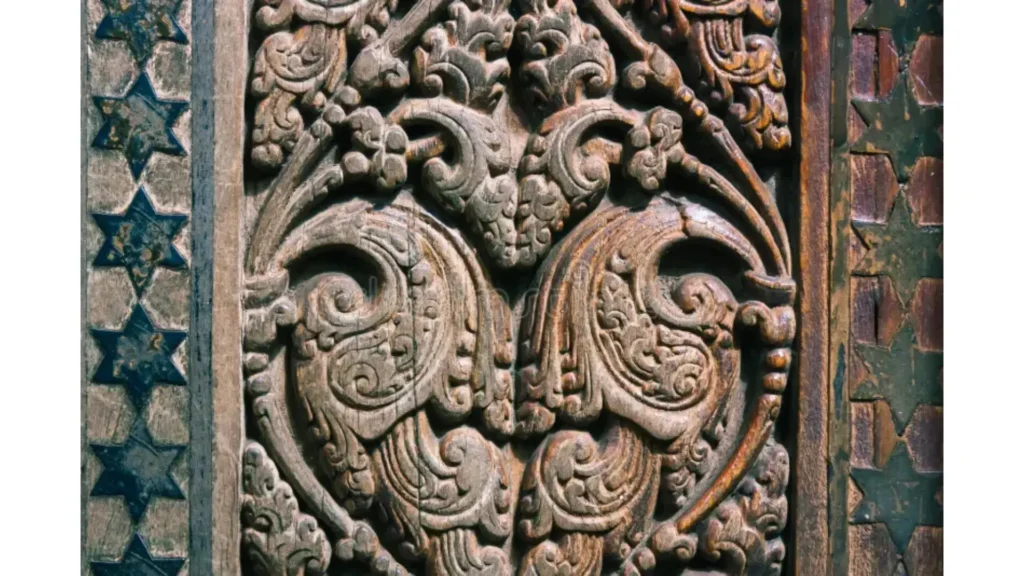 carved traditional wooden panel