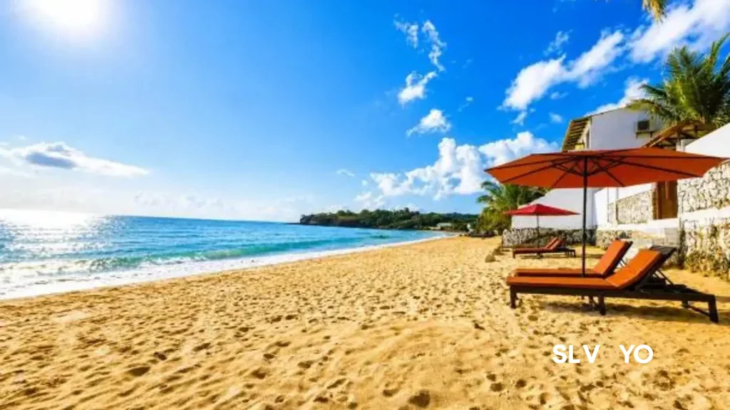 Trincomalee with calm blue ocean