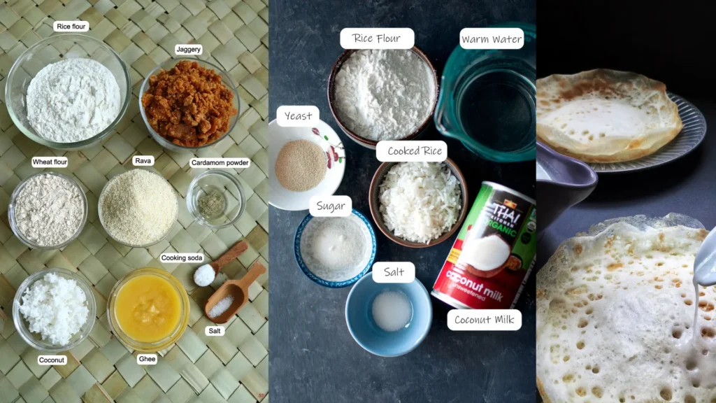 Ingredients and preparation process of Pal Appam