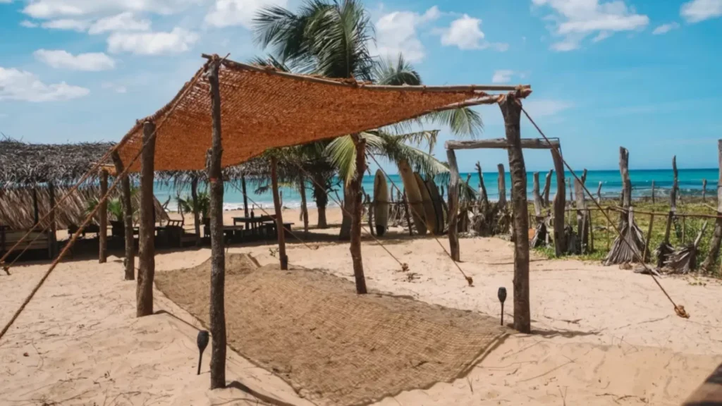 Traditional beach huts