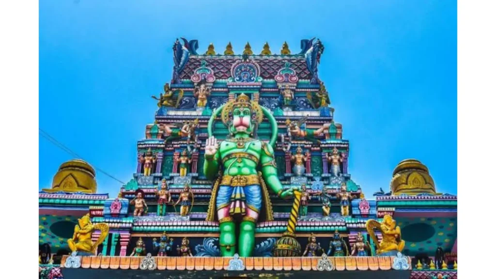 Idol and sacred shrine inside a Hindu temple